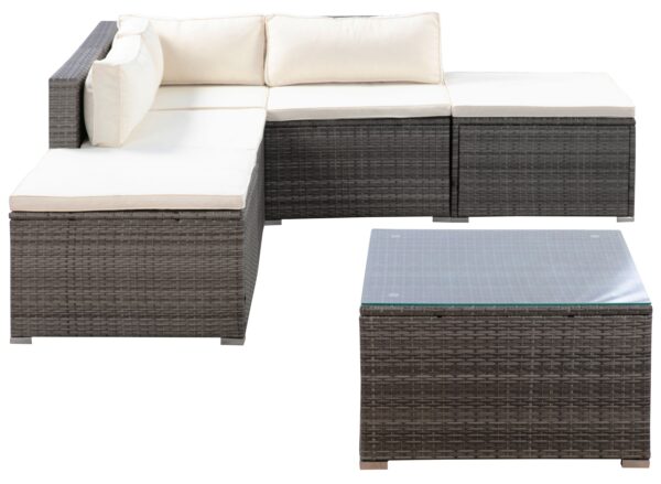 Rattanlounge FARO grau – Bild 2