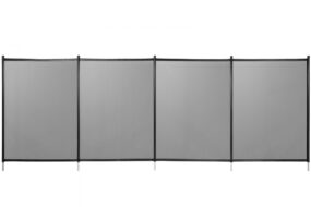 4x Poolzaun Kindersicher 1,2x14,6m Schutzzaun für Schwimmbad 1000D-PVC-Gittergewebe Aluminium-Fußrohren und -stangen Poolzaun Teichzaun Kinderschutzzaun Ideal zum Schutz vor Ertrinken für Pool