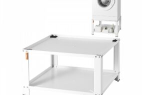 Wäscheständer mit Ablagefach, 28" L x 28" B x 16" H Waschmaschine und Trockner