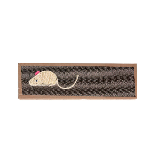 Kratzbrett für Katzen mit Maus 38 x 12 cm