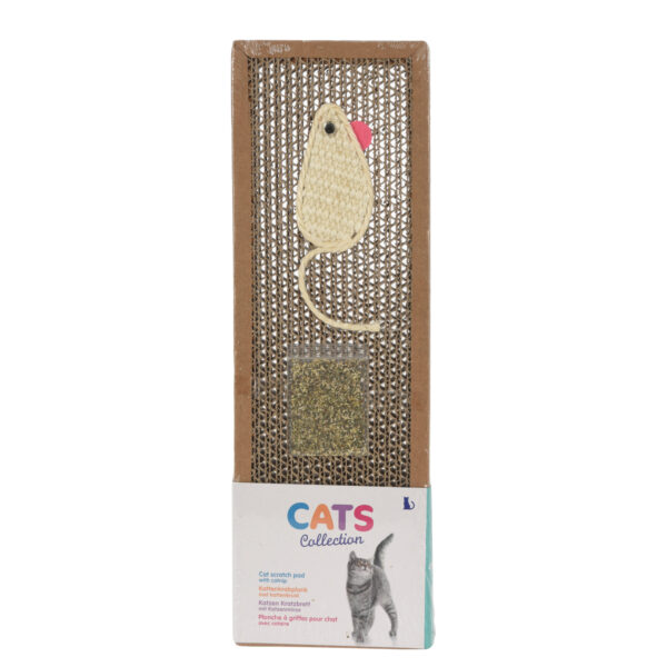 Kratzbrett für Katzen mit Maus 38 x 12 cm – Bild 2