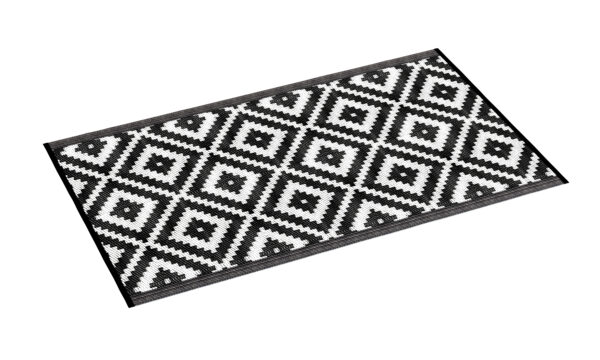 Outdoor Teppich KALUA 150 x 90 cm schwarz/weiss – Bild 4