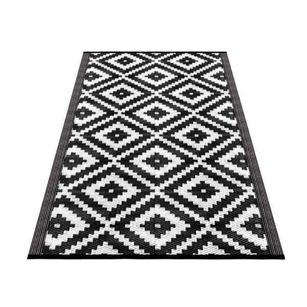 Outdoor Teppich KALUA 150 x 90 cm schwarz/weiss – Bild 2