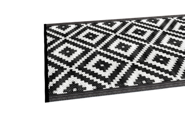 Outdoor Teppich KALUA 150 x 90 cm schwarz/weiss – Bild 3