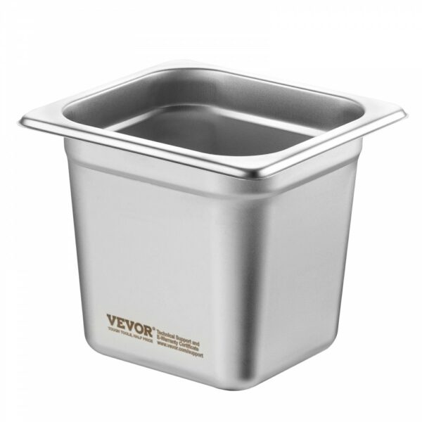 6 x Hotelpfannen Gastronormbehälter Edelstahl 1/6 Größe 178x168x160mm – Bild 10