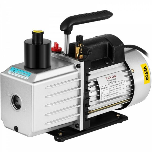 8CFM Zweistufige Vakuumpumpe Unterdruckpumpe 0,3Pa 1HP HVAC Klimaanlage