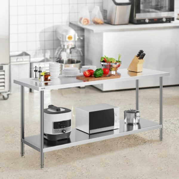 Arbeits- und Vorbereitungstisch Edelstahl Gewerblicher Arbeitstisch – Bild 8