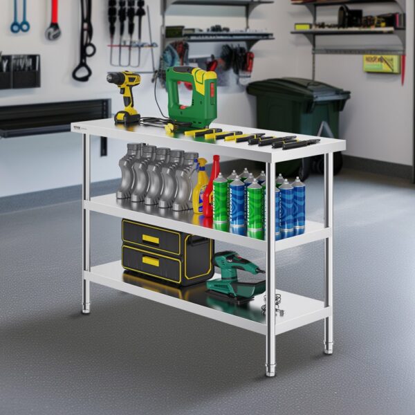 Edelstahl-Lebensmittelzubereitungstisch Küchentisch Arbeitstisch 457x1219mm – Bild 8