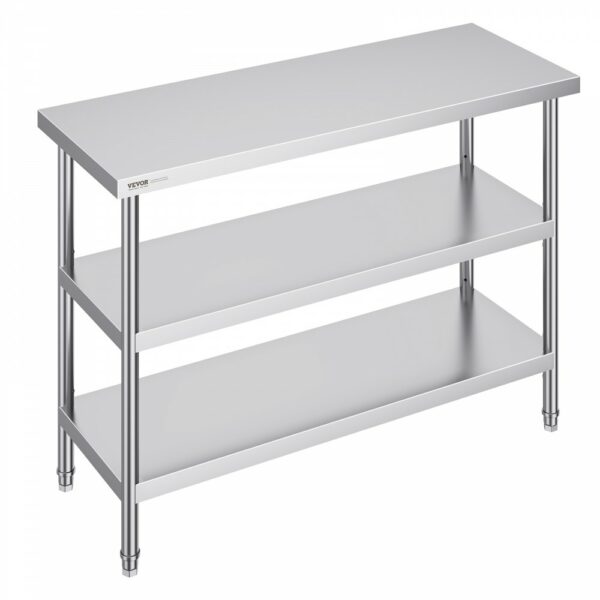 Edelstahl-Lebensmittelzubereitungstisch Küchentisch Arbeitstisch 457x1219mm