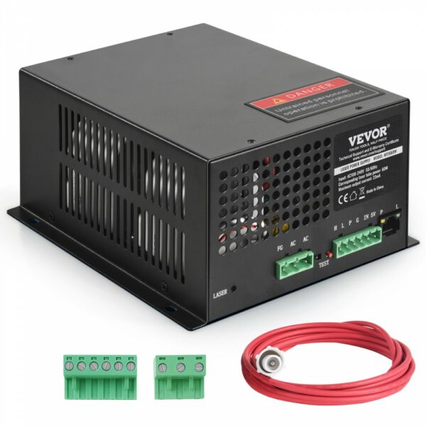 CO2-laser-netzteil Für 60w-laserröhre, Konstantstrom Schutz, Leerlaufschutz, Schnelle Wärmeableitung, Kompatibel Mit Lasergravierern Und -Schneidern Mehrerer Marken