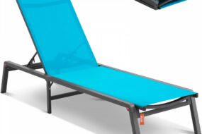 Sonnenliege Strandliege Liegestuhl Liege Relaxliege 182x60x88cm Blau