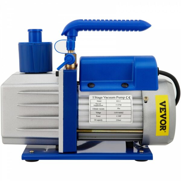 Vakuumpumpe Unterdruckpumpe Vakuumkammer-Kit 5 Gal 5CFM 1/3HP 1-stufig – Bild 9