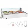 Speisenwärmer Chafing Dish Gastronormbehälter 9x5Qt Buffet Glasschild