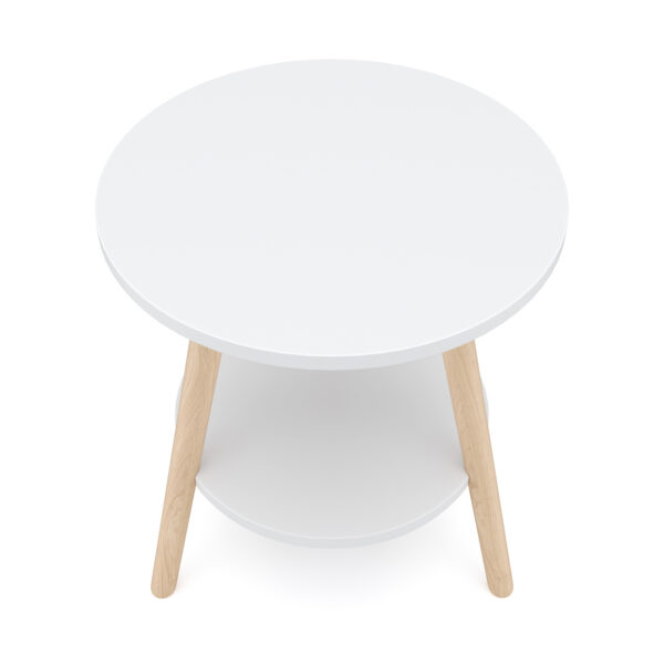 Beistelltisch HERDA rund 40 cm weiss – Bild 3