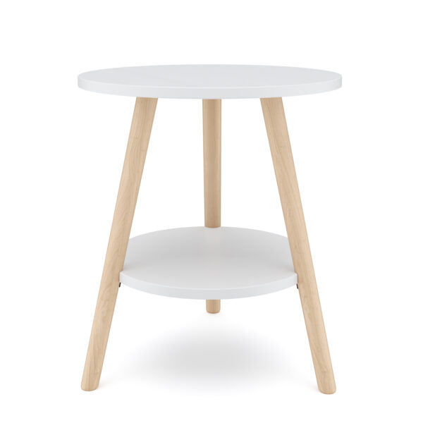 Beistelltisch HERDA rund 40 cm weiss – Bild 2