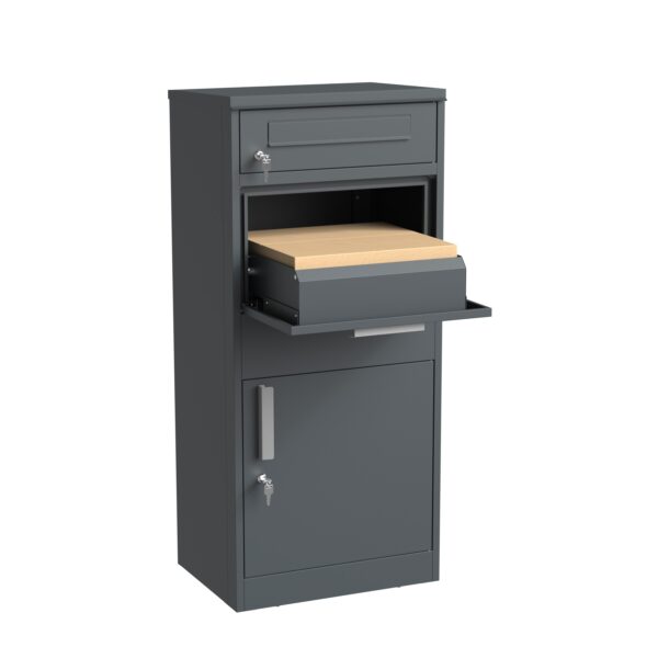 Briefkasten mit Paketbox 50 x 112 cm anthrazit – Bild 4