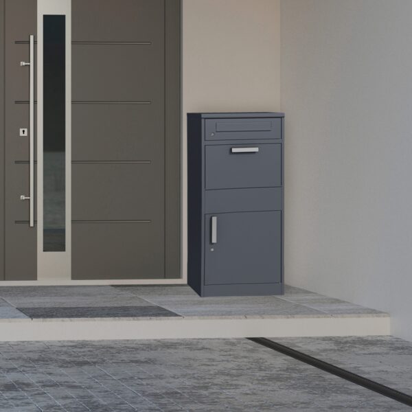 Briefkasten mit Paketbox 50 x 112 cm anthrazit – Bild 7