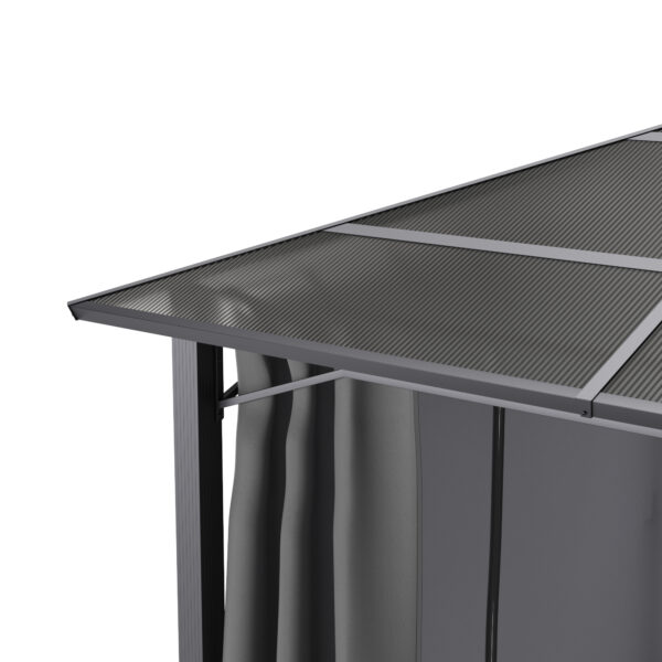 Gartenpavillon PRINCE 4 x 3 m grau – Bild 6
