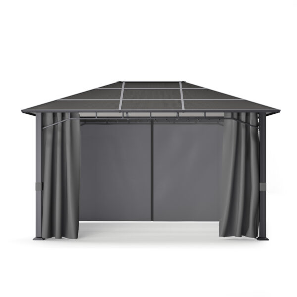 Gartenpavillon PRINCE 4 x 3 m grau – Bild 4