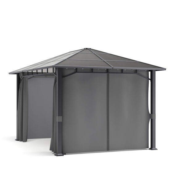 Gartenpavillon PRINCE 4 x 3 m grau – Bild 5