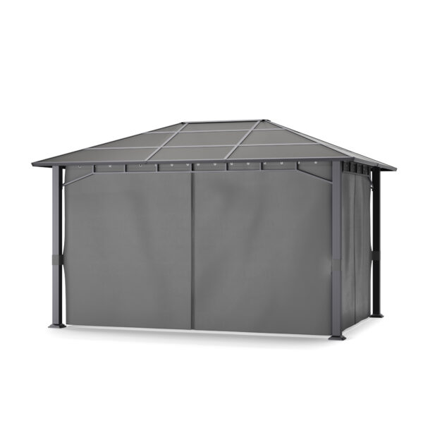 Gartenpavillon PRINCE 4 x 3 m grau – Bild 2