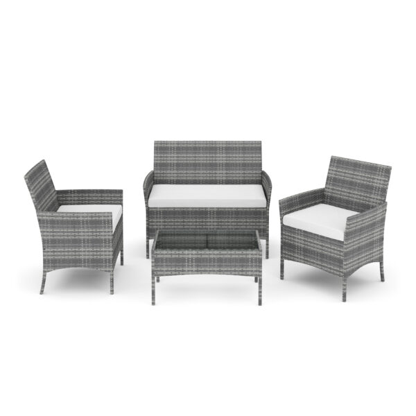 Gartenset Rattan MOLDE grau/beige