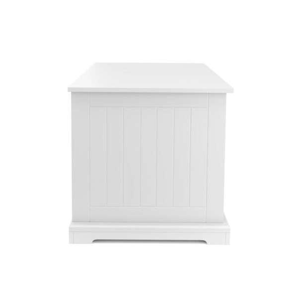 Hundehütte mit Tür 83 x 59 x 51 cm weiss – Bild 3
