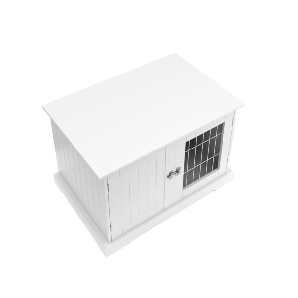 Hundehütte mit Tür 83 x 59 x 51 cm weiss – Bild 4