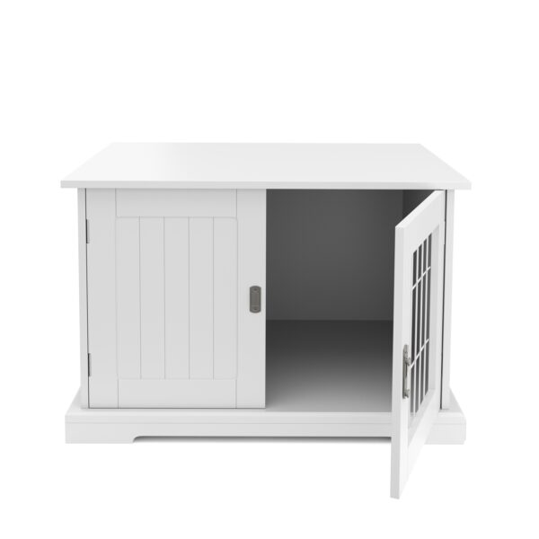Hundehütte mit Tür 83 x 59 x 51 cm weiss – Bild 5