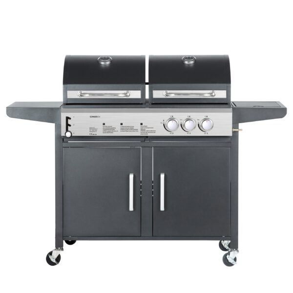 Kombigrill Gas 2+1 Brenner und Holzkohle
