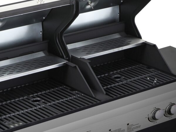 Kombigrill Gas 2+1 Brenner und Holzkohle – Bild 6