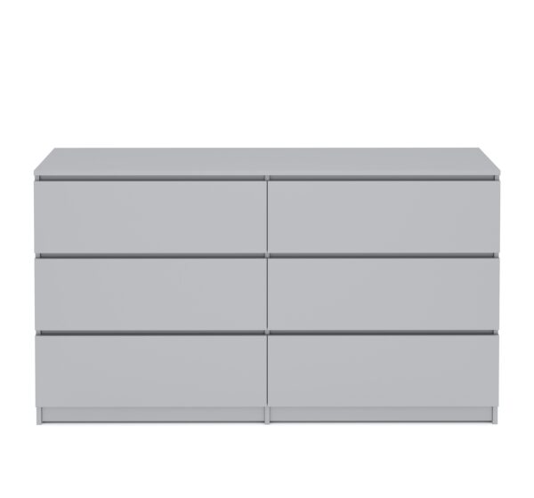 Kommode TALA 6 Schubladen 138 x 77 cm grau – Bild 2