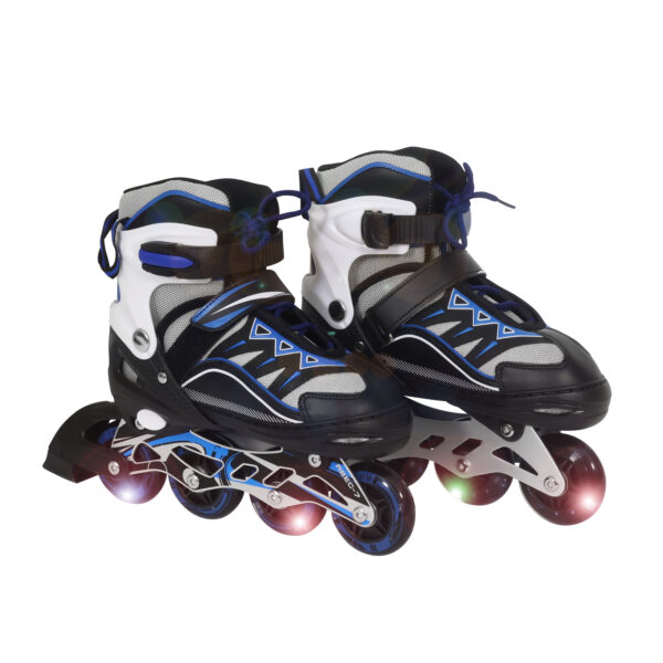 LED Inlineskates Grösse 28 - 32 verstellbar blau