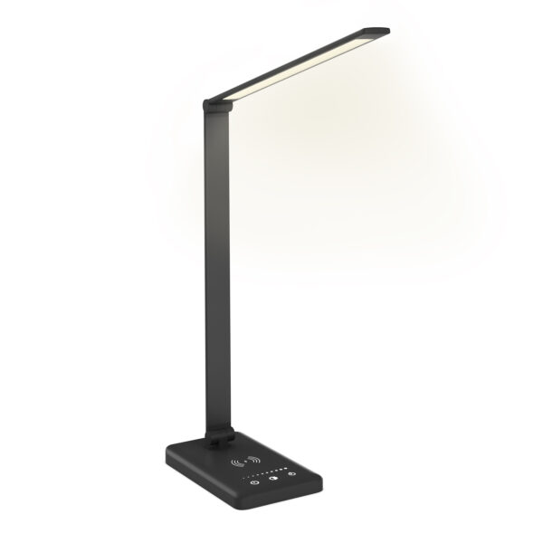 LED Tischlampe LUX mit Wireless Charger schwarz – Bild 2