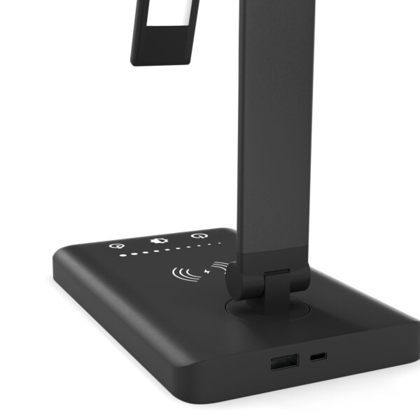 LED Tischlampe LUX mit Wireless Charger schwarz – Bild 7