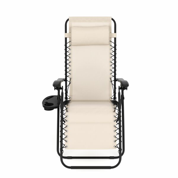 Liegestuhl Campingstuhl DELILAH beige – Bild 3