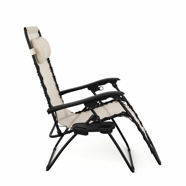 Liegestuhl Campingstuhl DELILAH beige – Bild 4