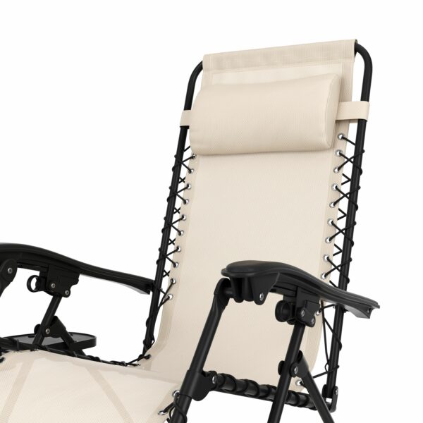 Liegestuhl Campingstuhl DELILAH beige – Bild 7