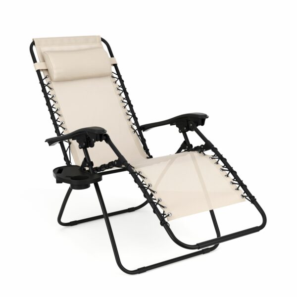 Liegestuhl Campingstuhl DELILAH beige – Bild 2