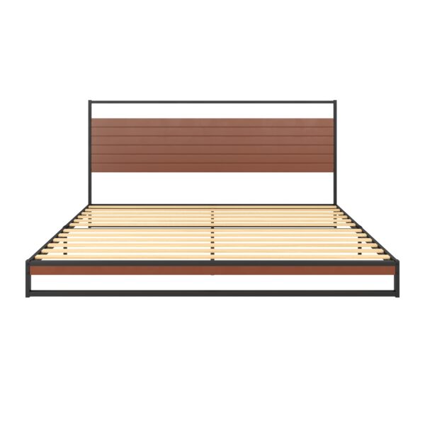 Metallbett INGRID 180 x 200 cm schwarz/natur – Bild 3