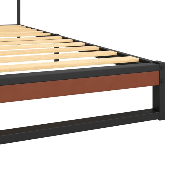 Metallbett INGRID 180 x 200 cm schwarz/natur – Bild 5
