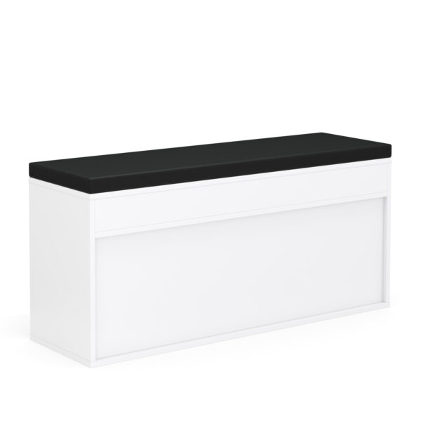 Schuhbank Holz 104 x 32 x 48 cm weiss – Bild 4