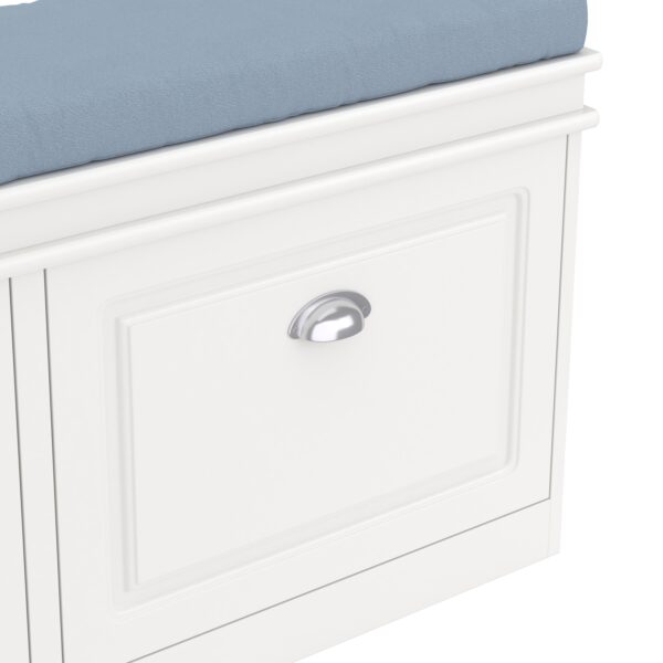 Schuhbank PETRA 104 x 24 x 51 cm weiss – Bild 5