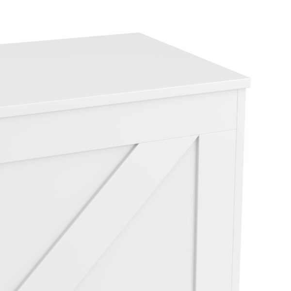 Truhe 100 x 46 x 40 cm weiss – Bild 7