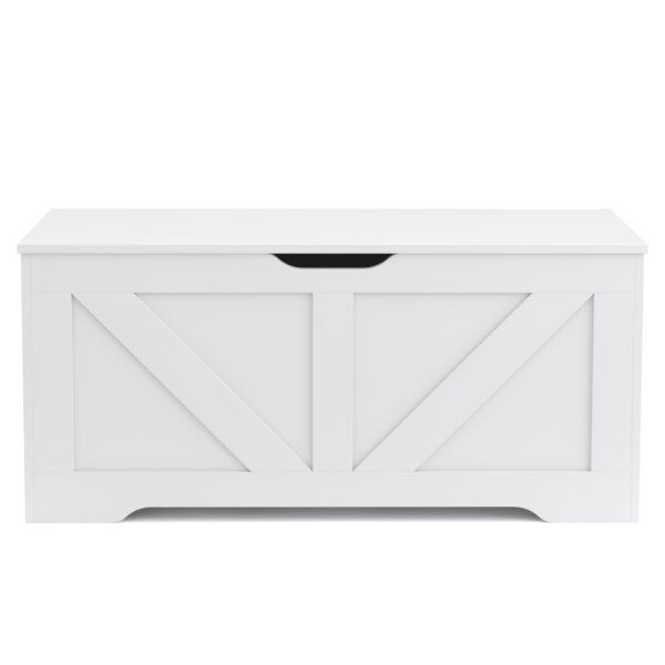 Truhe 100 x 46 x 40 cm weiss – Bild 2
