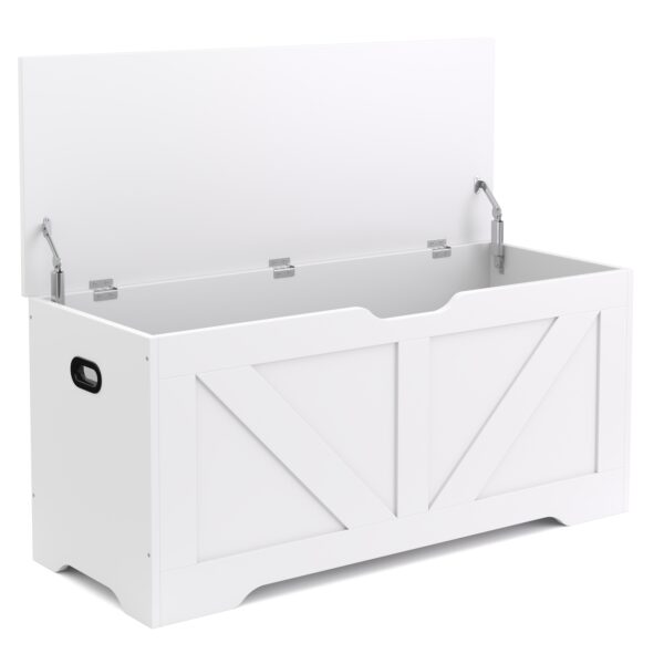 Truhe 100 x 46 x 40 cm weiss – Bild 3