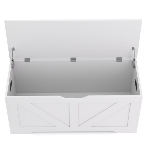 Truhe 100 x 46 x 40 cm weiss – Bild 4