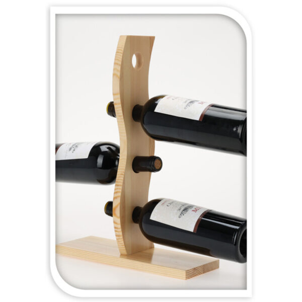 Weinregal Holz für 4 Flaschen – Bild 2