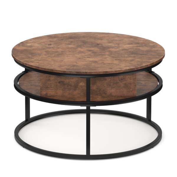 Beistelltisch Vintage BONITA höhenverstellbar rund 80 cm – Bild 4