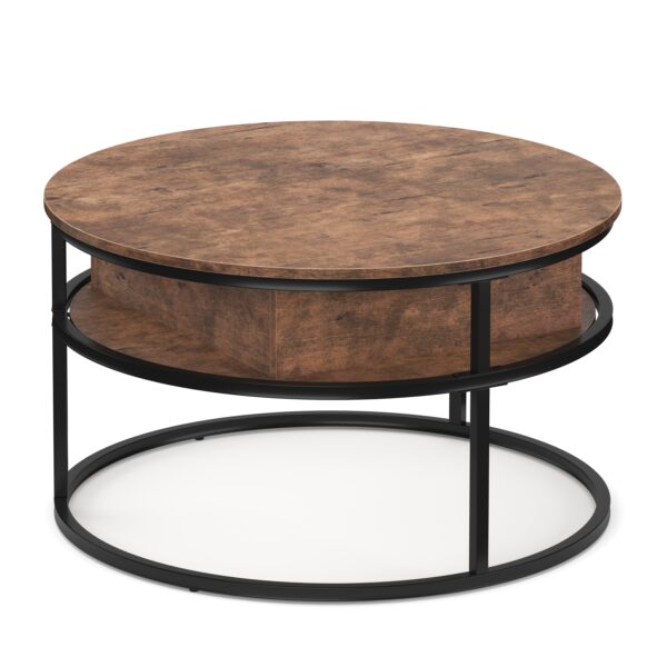 Beistelltisch Vintage BONITA höhenverstellbar rund 80 cm – Bild 2